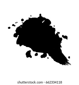 Abstract black ink blot background. Vector illustration. Grunge texture for cards and flyers design. A model for the creation of digital brushes