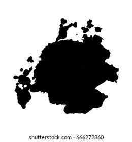 Abstract black ink blot background. Vector illustration. Grunge texture for cards and flyers design. A model for the creation of digital brushes