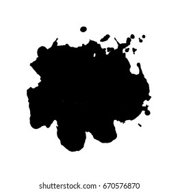 Abstract black ink blot background. Vector illustration. Grunge texture for cards and flyers design. A model for the creation of digital brushes