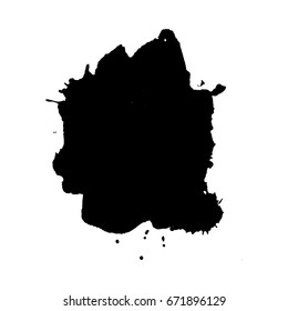 Abstract black ink blot background. Vector illustration. Grunge texture for cards and flyers design. A model for the creation of digital brushes