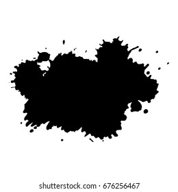 Abstract black ink blot background. Vector illustration. Grunge texture for cards and flyers design. A model for the creation of digital brushes