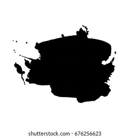 Abstract black ink blot background. Vector illustration. Grunge texture for cards and flyers design. A model for the creation of digital brushes