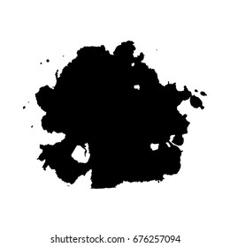 Abstract black ink blot background. Vector illustration. Grunge texture for cards and flyers design. A model for the creation of digital brushes