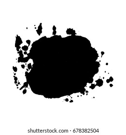 Abstract black ink blot background. Vector illustration. Grunge texture for cards and flyers design. A model for the creation of digital brushes