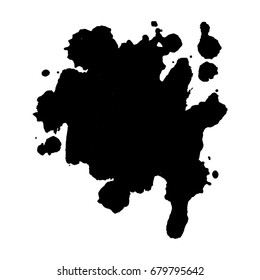 Abstract black ink blot background. Vector illustration. Grunge texture for cards and flyers design. A model for the creation of digital brushes