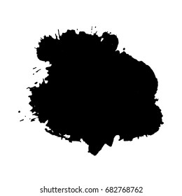 Abstract black ink blot background. Vector illustration. Grunge texture for cards and flyers design. A model for the creation of digital brushes