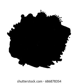 Abstract black ink blot background. Vector illustration. Grunge texture for cards and flyers design. A model for the creation of digital brushes