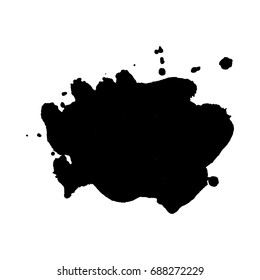 Abstract black ink blot background. Vector illustration. Grunge texture for cards and flyers design. A model for the creation of digital brushes