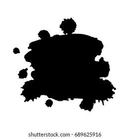 Abstract black ink blot background. Vector illustration. Grunge texture for cards and flyers design. A model for the creation of digital brushes