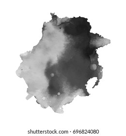 Abstract black ink blot background. Vector illustration. Grunge texture for cards and flyers design. A model for the creation of digital brushes