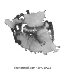 Abstract black ink blot background. Vector illustration. Grunge texture for cards and flyers design. A model for the creation of digital brushes