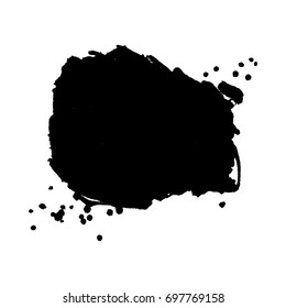 Abstract black ink blot background. Vector illustration. Grunge texture for cards and flyers design. A model for the creation of digital brushes
