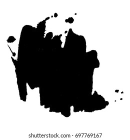 Abstract black ink blot background. Vector illustration. Grunge texture for cards and flyers design. A model for the creation of digital brushes