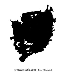 Abstract black ink blot background. Vector illustration. Grunge texture for cards and flyers design. A model for the creation of digital brushes