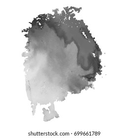 Abstract black ink blot background. Vector illustration. Grunge texture for cards and flyers design. A model for the creation of digital brushes