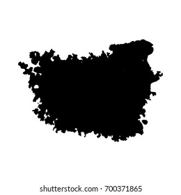 Abstract black ink blot background. Vector illustration. Grunge texture for cards and flyers design. A model for the creation of digital brushes
