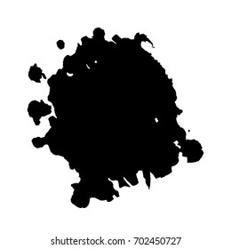 Abstract black ink blot background. Vector illustration. Grunge texture for cards and flyers design. A model for the creation of digital brushes