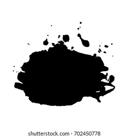 Abstract black ink blot background. Vector illustration. Grunge texture for cards and flyers design. A model for the creation of digital brushes