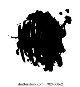 Abstract black ink blot background. Vector illustration. Grunge texture for cards and flyers design. A model for the creation of digital brushes