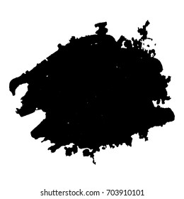 Abstract black ink blot background. Vector illustration. Grunge texture for cards and flyers design. A model for the creation of digital brushes