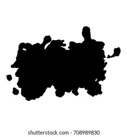 Abstract black ink blot background. Vector illustration. Grunge texture for cards and flyers design. A model for the creation of digital brushes