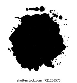 Abstract black ink blot background. Vector illustration. Grunge texture for cards and flyers design. A model for the creation of digital brushes