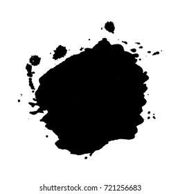 Abstract black ink blot background. Vector illustration. Grunge texture for cards and flyers design. A model for the creation of digital brushes