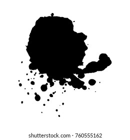 Abstract black ink blot background. Vector illustration. Grunge texture for cards and flyers design. A model for the creation of digital brushes