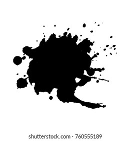 Abstract black ink blot background. Vector illustration. Grunge texture for cards and flyers design. A model for the creation of digital brushes