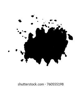 Abstract black ink blot background. Vector illustration. Grunge texture for cards and flyers design. A model for the creation of digital brushes