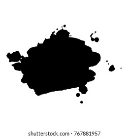 Abstract black ink blot background. Vector illustration. Grunge texture for cards and flyers design. A model for the creation of digital brushes