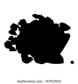 Abstract black ink blot background. Vector illustration. Grunge texture for cards and flyers design. A model for the creation of digital brushes