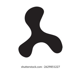 Abstract Black Ink Blot Shape or Bob and Cow Shape, Vector EPS File