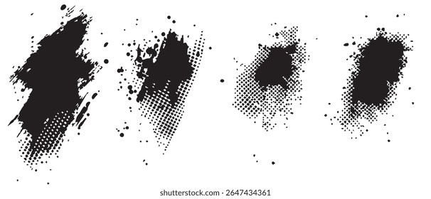 Abstract Black Ink Blots HighResolution Texture Images for Design.
