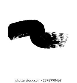 Abstract Black Ink Brush Stroke. Abstract Arcylic Paint Brush Stroke And Abstract Ink Splash