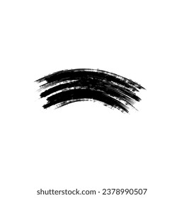 Abstract Black Ink Brush Stroke. Abstract Arcylic Paint Brush Stroke And Abstract Ink Splash