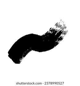 Abstract Black Ink Brush Stroke. Abstract Arcylic Paint Brush Stroke And Abstract Ink Splash