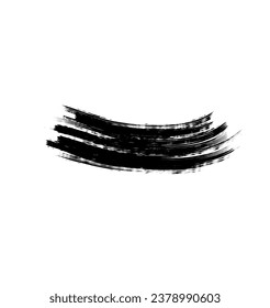 Abstract Black Ink Brush Stroke. Abstract Arcylic Paint Brush Stroke And Abstract Ink Splash