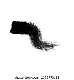 Abstract Black Ink Brush Stroke. Abstract Arcylic Paint Brush Stroke And Abstract Ink Splash