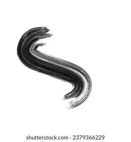 Abstract Black Ink Brush Stroke. Black Ink Brush Stroke. Black Ink Brush Splash. Abstract Oil Stroke And Abstract Black Oil Splash