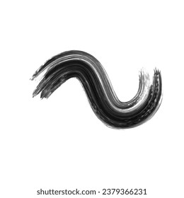 Abstract Black Ink Brush Stroke. Black Ink Brush Stroke. Black Ink Brush Splash. Abstract Oil Stroke And Abstract Black Oil Splash
