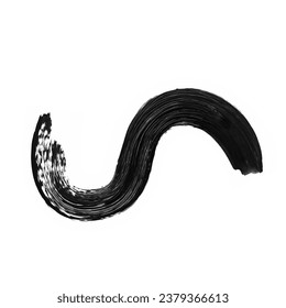 Resumen de la caída del pincel de tinta negra. Paro de pincel de tinta negra. Esplash de pincel de tinta negra. Ataque de aceite abstracto