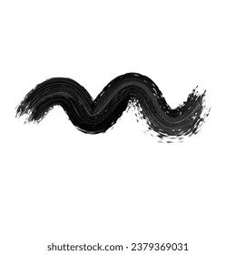 Abstract Black Ink Brush Stroke. Black Ink Brush Stroke. Black Ink Brush Splash. Abstract Oil Stroke