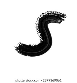 Resumen de la caída del pincel de tinta negra. Paro de pincel de tinta negra. Esplash de pincel de tinta negra. Ataque de aceite abstracto