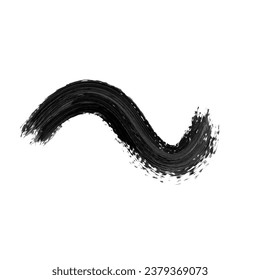 Resumen de la caída del pincel de tinta negra. Paro de pincel de tinta negra. Esplash de pincel de tinta negra. Ataque de aceite abstracto