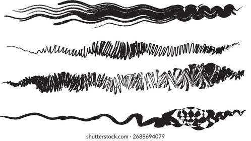 Abstract Black Ink Brush Stroke Lines – Grunge Texture Design for Background, Art, and Creative Posters