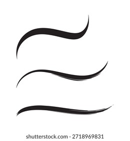 Conjunto de pinceles de tinta negra Abstractas: Pinturas de caligrafía minimalista, frotis de pintura artística