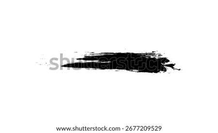 Abstract Black Ink Brush Stroke Texture Grunge Design Element