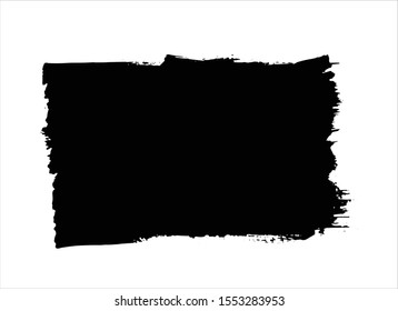 abstract black ink paint stroke background vector