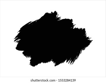 abstract black ink paint stroke background vector